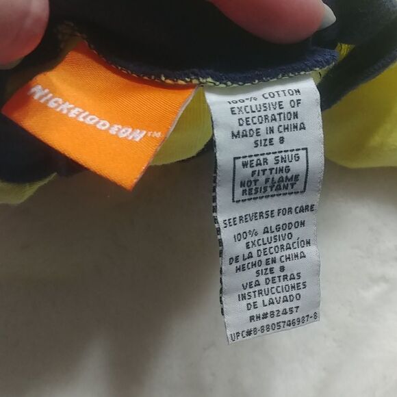 Nickelodeon Spongebob PJ top, slim fitting Boy 8 - Picture 4 of 5